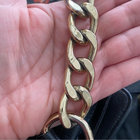 Michael Kors Bag Large leather Hamilton black gold - Picture 12 of 16